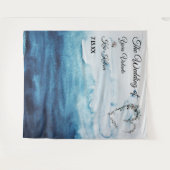 Rustige Ocean Wedding Backdrop Wandkleed (Voorkant (horizontaal))