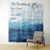 Rustige Ocean Wedding Backdrop Wandkleed (In situ)