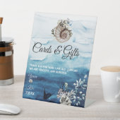 Rustige Ocean Wedding Cards en Gifts Reclamebord Met Voetstuk (Insitu)