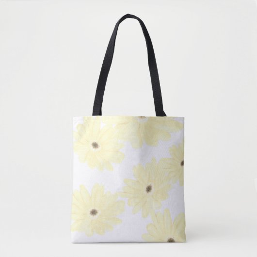 Rustige ochtend gele bloemen tote bag (Voorkant)