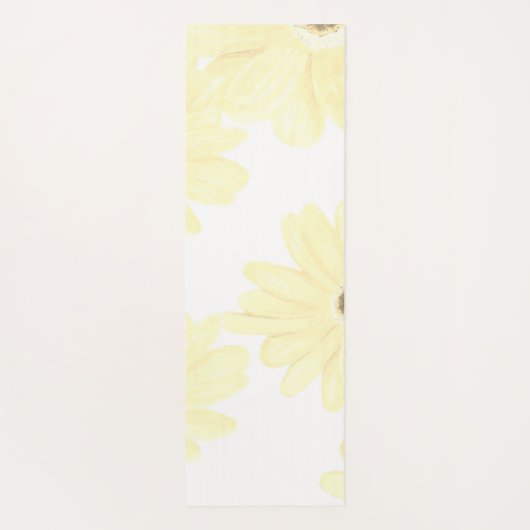 Rustige ochtend gele bloemen yogamat (Achterkant)