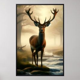 Rustige ochtend in de Bossen met optioneel Lijst Poster