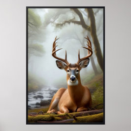 Rustige ochtend in de Bossen met optioneel Lijst Poster