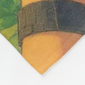 Rustige ochtend met ijskoffie in Blooming Gard Fleece Deken (Hoek)