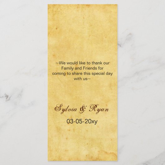 rustige octopus strandtrouwmenukaarten menu (Achterkant)