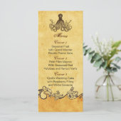 rustige octopus strandtrouwmenukaarten menu (Staand voorkant)