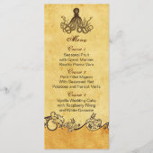 rustige octopus strandtrouwmenukaarten menu (Voorkant)