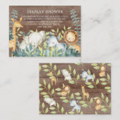 Rustige Oerwoud Dieren Baby Cadeaushow Informatiekaartje (Voorkant / Achterkant)