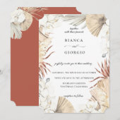 Rustige Oerwoud Foliage Lijst Wedding Uitnodiging (Voorkant / Achterkant)