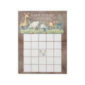 Rustige Oerwouden Baby shower Bingo Game Notitieblok (Linkerzijde)