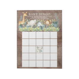 Rustige Oerwouden Baby shower Bingo Game Notitieblok