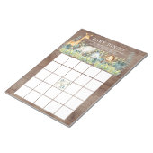 Rustige Oerwouden Baby shower Bingo Game Notitieblok (Schuin)