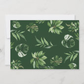 Rustige Oerwouden Rood Greenery Birthday Foto Bedankkaart (Achterkant)