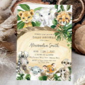 Rustige Oerwouden Roodgroen Baby shower Kaart