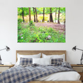 Rustige oever met wilde bloemen canvas afdruk (Insitu (Slaapkamer))