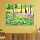 Rustige oever met wilde bloemen canvas afdruk (Insitu (Woonkamer))