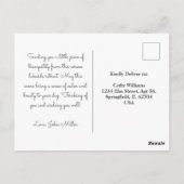rustige oever van het meer | charmant houten huis briefkaart (Achterkant)