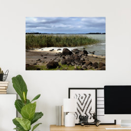 Rustige oevers van Lake Bolac Poster