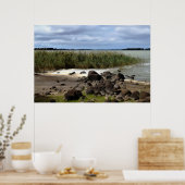 Rustige oevers van Lake Bolac Poster (Keuken)