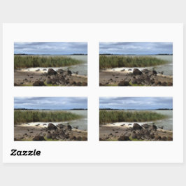 Rustige oevers van Lake Bolac Rechthoekige Sticker