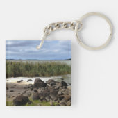 Rustige oevers van Lake Bolac Sleutelhanger (Achterkant)