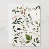 Rustige oliefabriek Elegant Botanical Wedding Kaart (Achterkant)