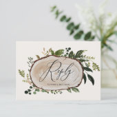 Rustige olievlek Farmhouse Elegant Wedding Details Informatiekaartje (Staand voorkant)