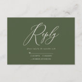 Rustige olievlek Farmhouse Elegant Wedding Details Informatiekaartje (Achterkant)