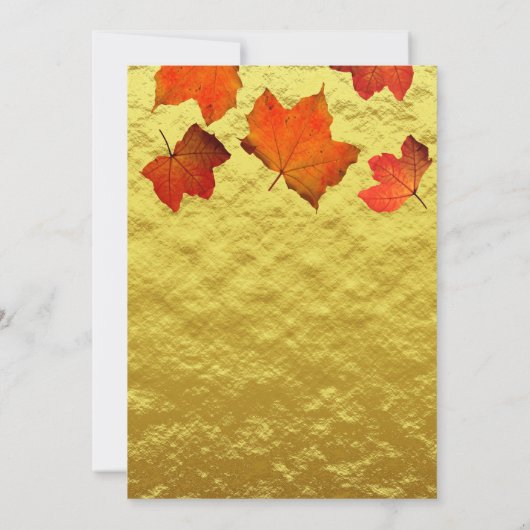 Rustige olievlekken verbranden Oranje goudbruin Kaart (Achterkant)