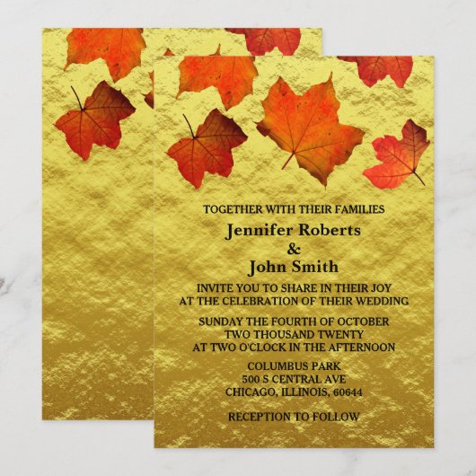 Rustige olievlekken verbranden Oranje goudbruin Kaart (Voorkant / Achterkant)