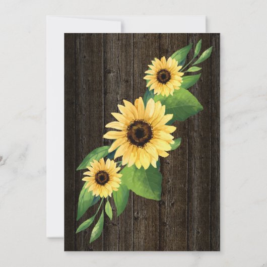 Rustige olifant zonnebloemen Licht Baby shower Kaart (Achterkant)