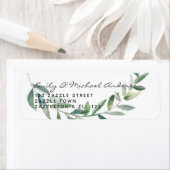 Rustige olijfbladeren Adresetiketten Moderne Etiket (Insitu)