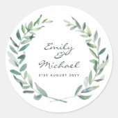 Rustige olijfbladeren Stickers op maat (Voorkant)