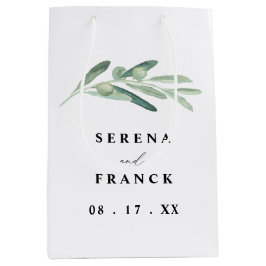 Rustige Olive Branch Wedding Favor Gift Bags Medium Cadeauzakje