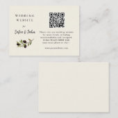 Rustige Olive-filiaal Weddenschap met QR-code Plaatskaartje (Voorkant / Achterkant)
