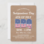 Rustige Onafhankelijkheidsdag BBQ | 4 juli Kaart (Voorkant)