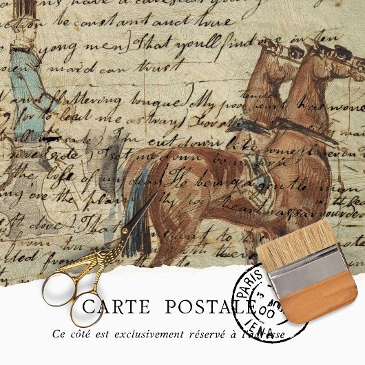 Rustige ontkoppeling van paardentextiel tissuepapier