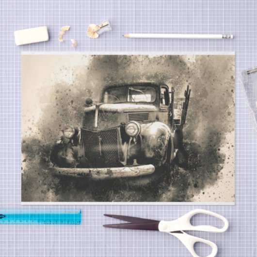 Rustige  ontkoppeling van vrachtwagens tissuepapier (Craft)