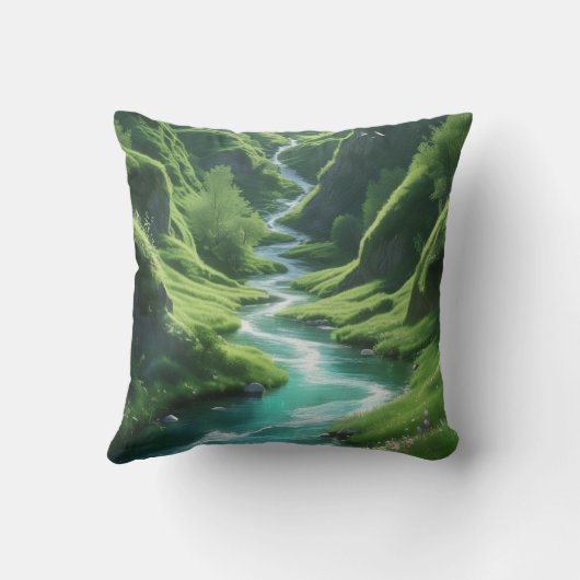 Rustige ontsnapping - de sereniteit van Natuur in  Kussen (Achterkant)