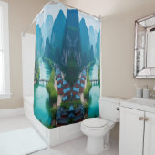 Rustige ontsnapping - Karst River Serenity Douchegordijn (In situ)