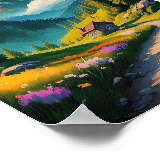 Rustige ontsnapping uit de Alpen Poster (Hoek)