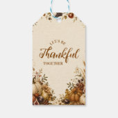 Rustige Oogst Dankfeest Verzameling Cadeaulabel (Achterkant)