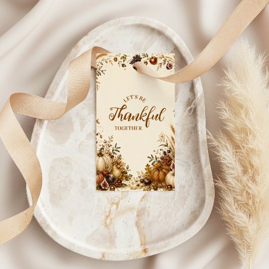 Rustige Oogst Dankfeest Verzameling Cadeaulabel