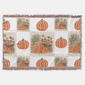 Rustige oogstpatchwork herfst Gingham herfst  Deken (Voorkant)