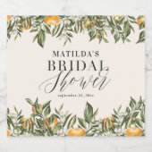 Rustige oranje botanische vrijgezellenfeest van ci likeurfles etiket (Enkel label)