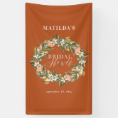 Rustige oranje botanische vrijgezellenfeest van ci spandoek (Verticaal)