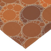 Rustige Oranje bruine cirkel Abstract Korte Tafelloper (Hoek)