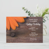 Rustige Oranje Daisy Birthday Barn Party Kaart (Staand voorkant)