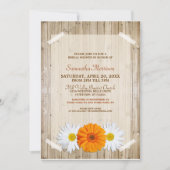 Rustige Oranje Daisy Bridal Shower Kaart (Voorkant)