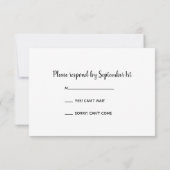 Rustige Oranje Daisy Ranch Wedding RSVP-kaart RSVP Kaartje (Achterkant)